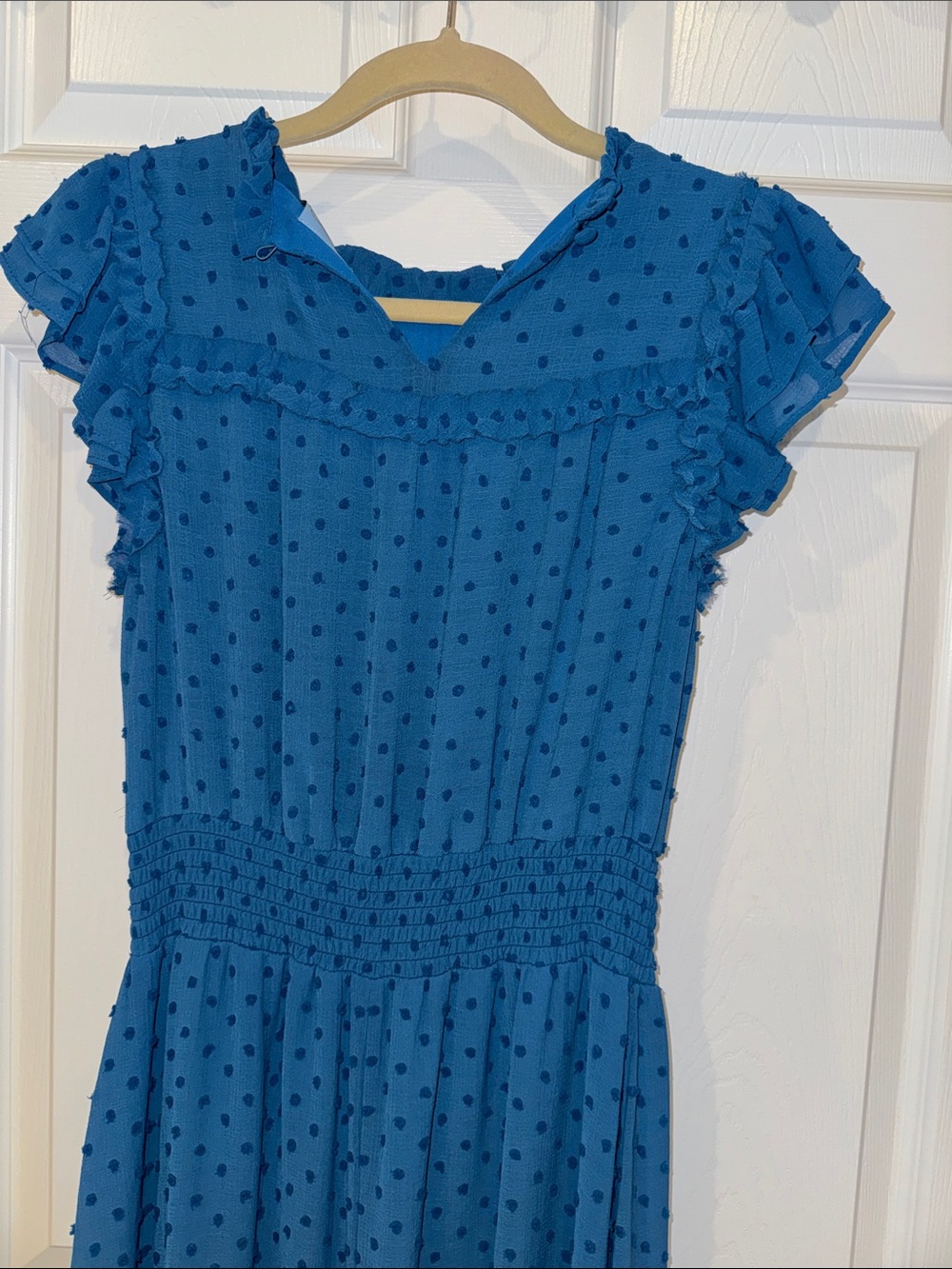 CeCe Teal Dot Midi Dress - Picture 5 of 9
